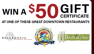 Win a restaurant gift certificate to Downtown St Petersburg